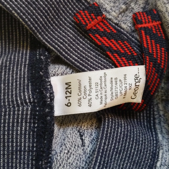 george marled navy mix joggers sweatpants 6-12 months baby boy - Picture 2 of 5